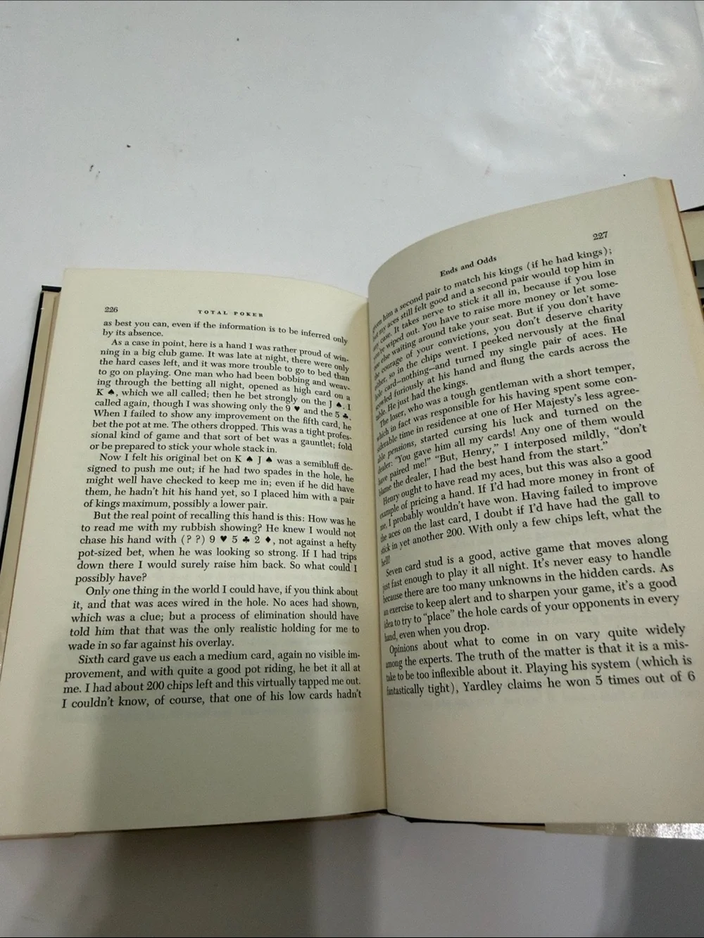 Total Poker by David Spanier- Black Hardcover Book